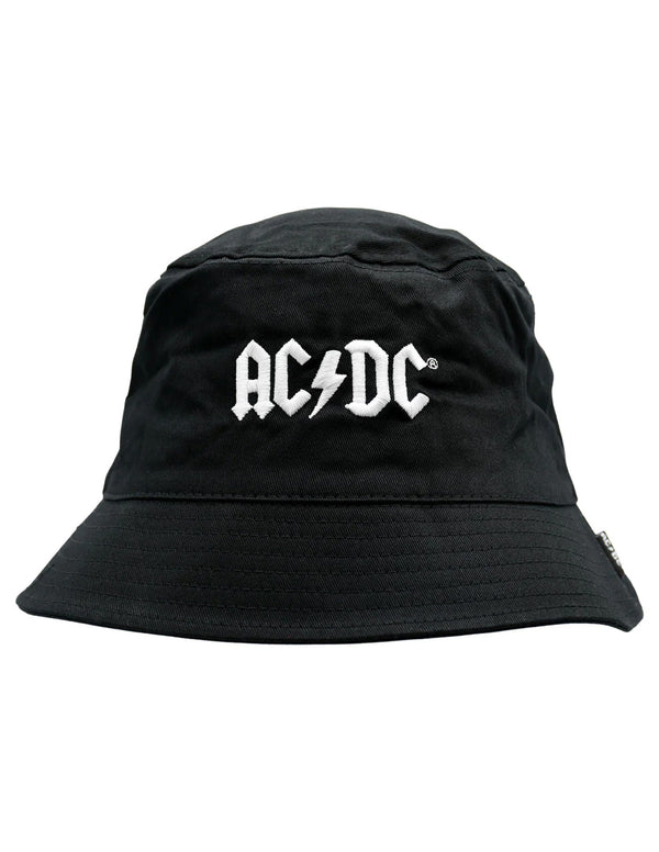 AC/DC Fischerhut Classic Logo Schwarz-Weiß Bucket Hat