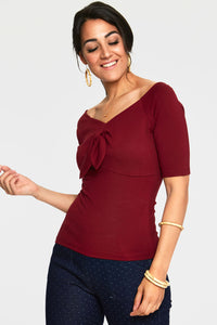 Voodoo Vixen Top Anika Burgundy
