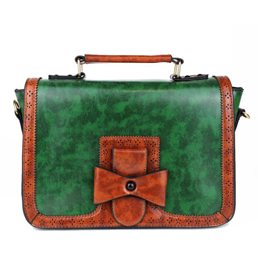 Banned Retro Schultertasche Scandal Bow Grün