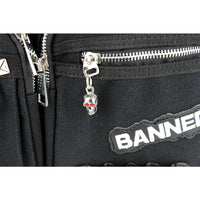 Banned Damen Handtasche Sweet Revenge - Schultertasche Nieten Ösen Goth Punk