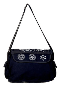 Banned Alternative Schultertasche Pentagram Black Messenger