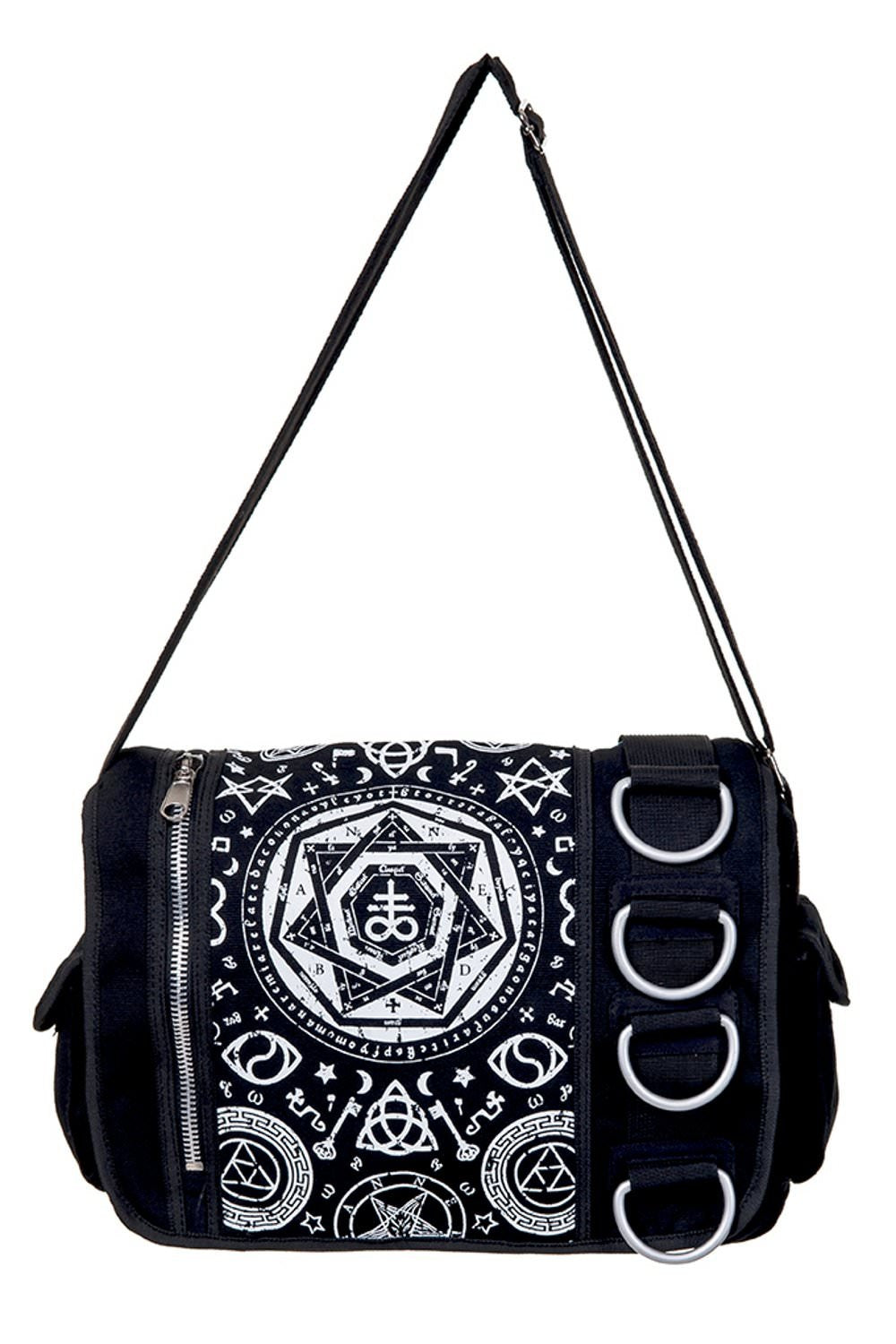 Banned Alternative Schultertasche Pentagram Black Messenger