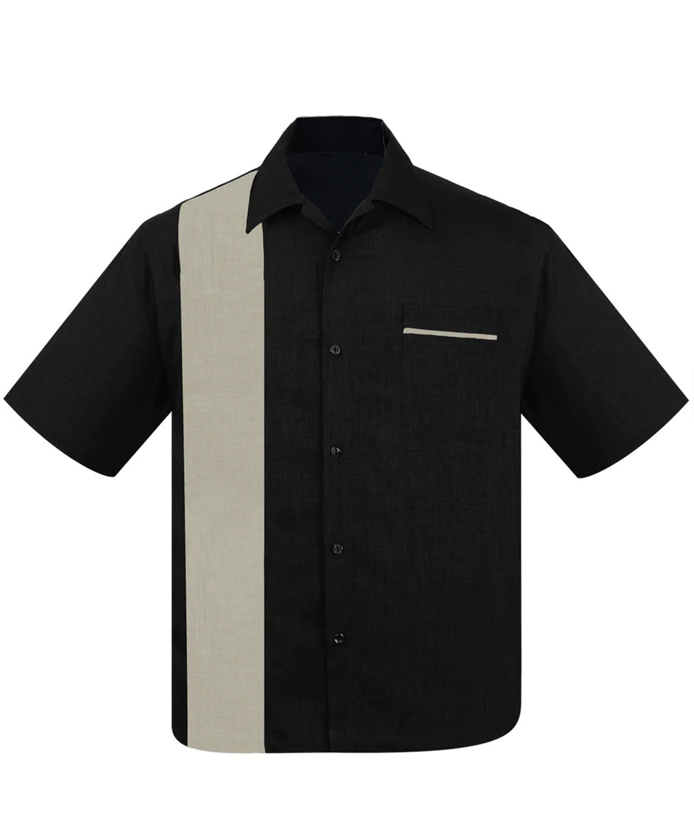 Steady Clothing Hemd Pop Check Single Panel Black Sage