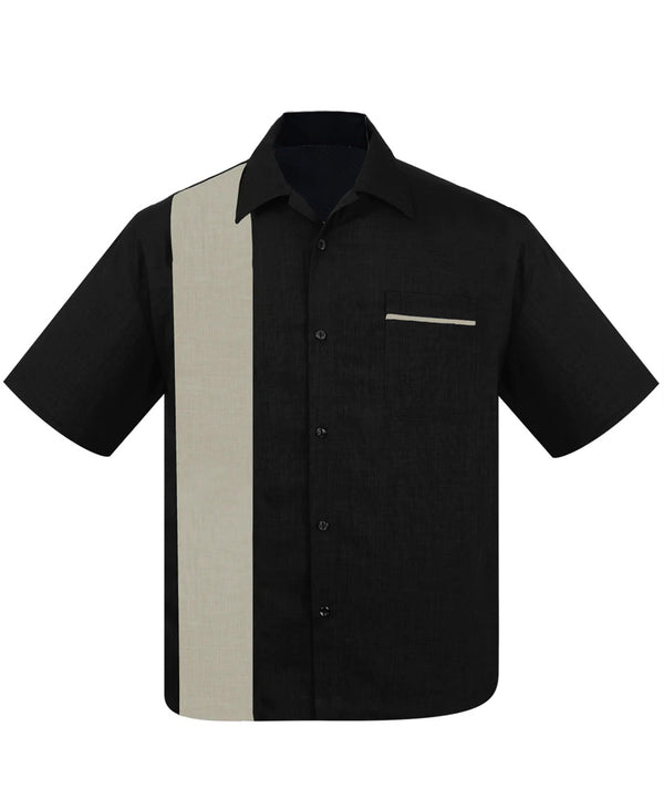 Steady Clothing Hemd Pop Check Single Panel Black Sage