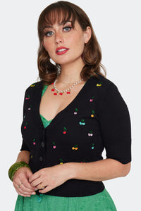 Voodoo Vixen Strickjacke Rainbow Cherry
