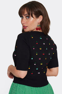 Voodoo Vixen Strickjacke Rainbow Cherry