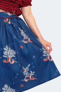 Voodoo Vixen Swing Rock Colbie Flare Coral Print