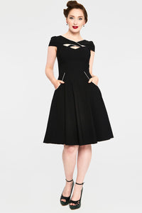 Voodoo Vixen Swing Kleid Connie 1950's Piping