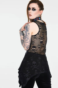 Jawbreaker Tank Top Cosmic Cat Longline