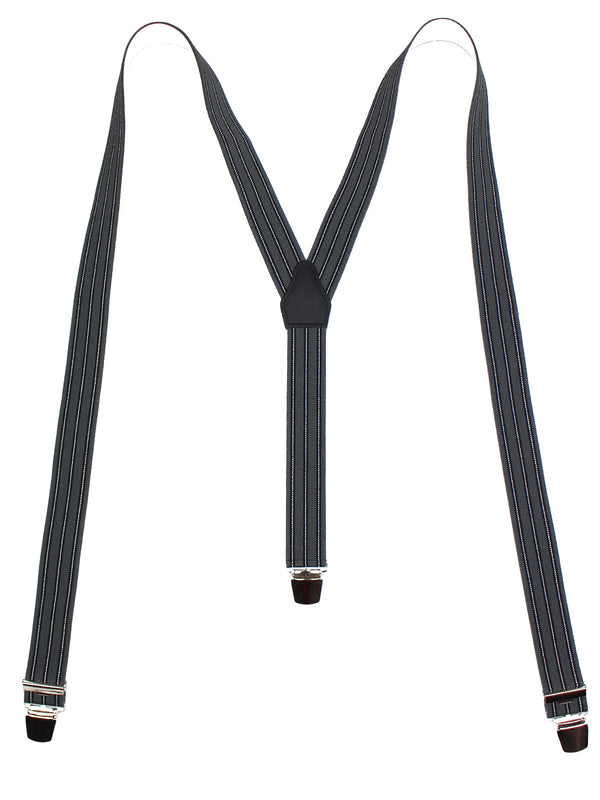 Schompi Retro Hosenträger - Vintage Gestreift Rockabilly Y-Form Braces Breit Extra Stark Farbauswahl