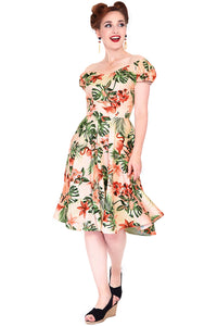 Voodoo Vixen Kleid Tropical Flamingo