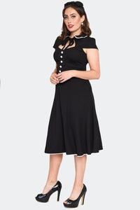 Voodoo Vixen Kleid White Trim