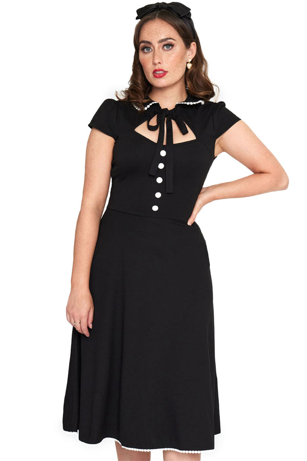 Voodoo Vixen Kleid White Trim