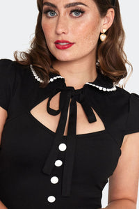 Voodoo Vixen Kleid White Trim
