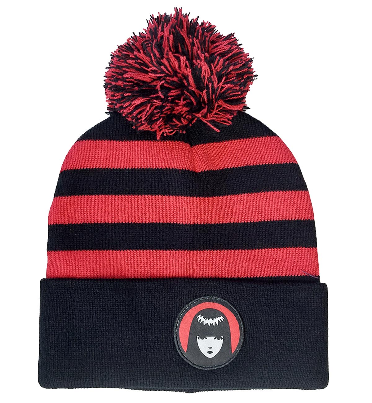 Emily The Strange Mütze Striped Pom Beanie
