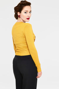 Voodoo Vixen Strickjacke Yellow Woodland