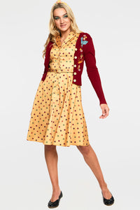 Voodoo Vixen Strickjacke Red Woodland