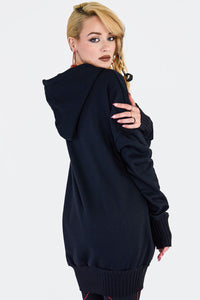 Jawbreaker Kapuzenpullover Zip Front Oversized Hoodie