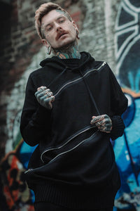 Jawbreaker Kapuzenpullover Zip Front Oversized Hoodie
