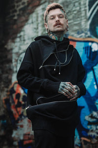 Jawbreaker Kapuzenpullover Zip Front Oversized Hoodie