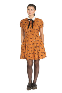 Hell Bunny Kleid Vixey Braun