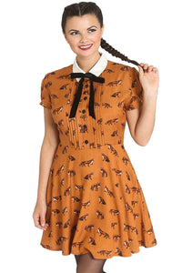 Hell Bunny Kleid Vixey Braun