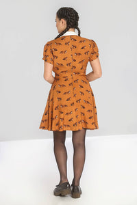 Hell Bunny Kleid Vixey Braun