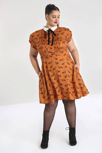 Hell Bunny Kleid Vixey Braun