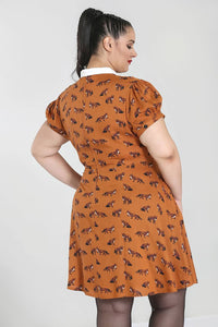 Hell Bunny Kleid Vixey Braun