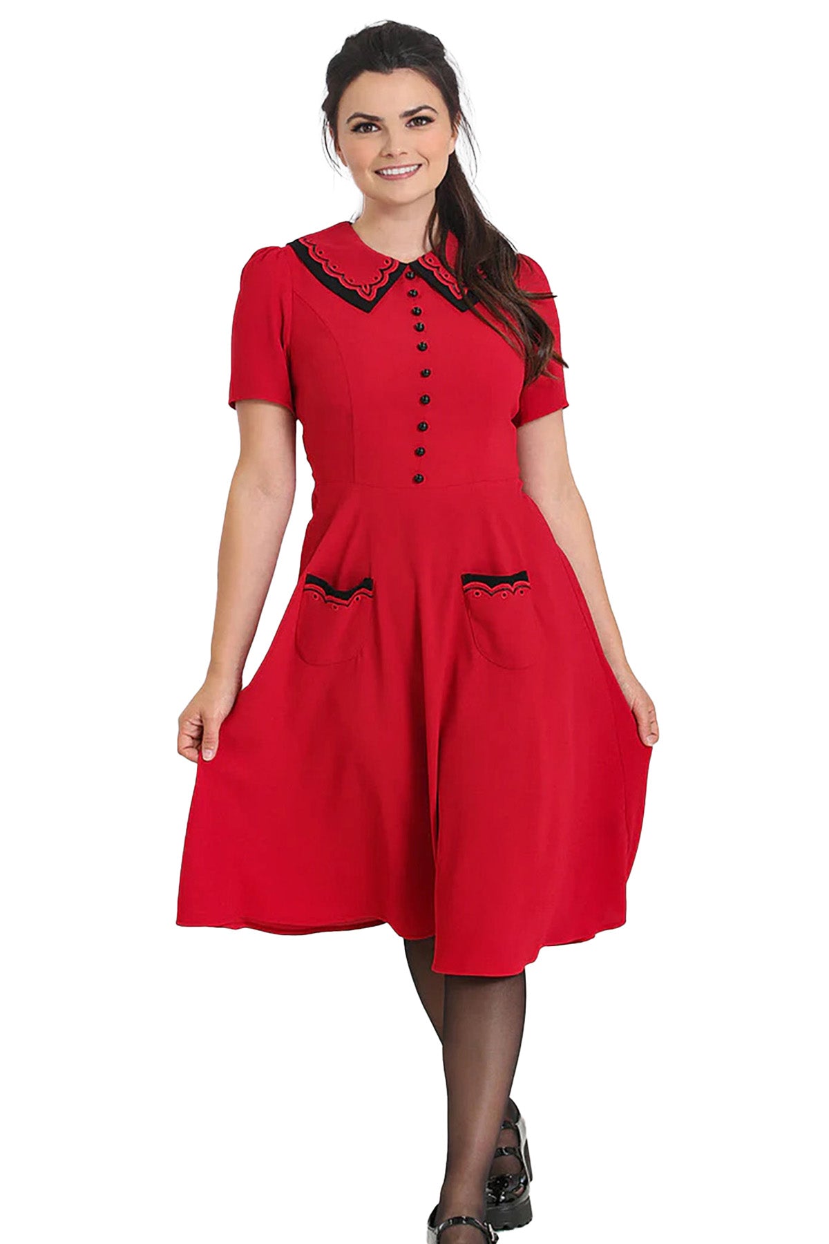 Hell Bunny Kleid Emily Dress Rot