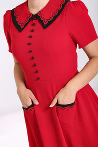 Hell Bunny Kleid Emily Dress Rot