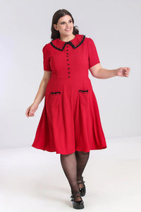 Hell Bunny Kleid Emily Dress Rot