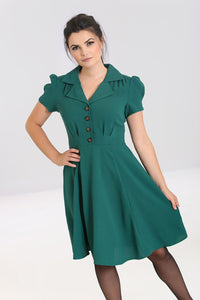 Hell Bunny Kleid Vera Lynn Grün