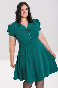 Hell Bunny Kleid Vera Lynn Grün