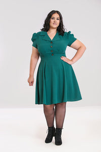 Hell Bunny Kleid Vera Lynn Grün