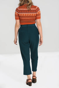 Hell Bunny Hose Ravenwood Trousers Petrol