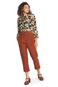 Hell Bunny Hose Ravenwood Trousers Braun