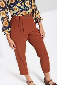 Hell Bunny Hose Ravenwood Trousers Braun