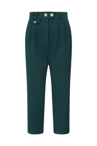 Hell Bunny Hose Ravenwood Trousers Petrol