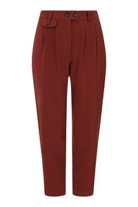 Hell Bunny Hose Ravenwood Trousers Braun