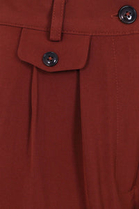 Hell Bunny Hose Ravenwood Trousers Braun