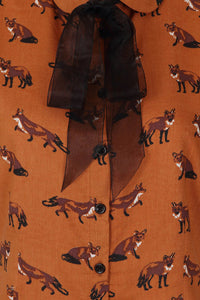 Hell Bunny Bluse Vixey Braun