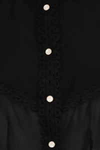 Hell Bunny Bluse Taffy Schwarz