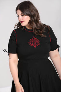 Hell Bunny Top Tallulah Schwarz