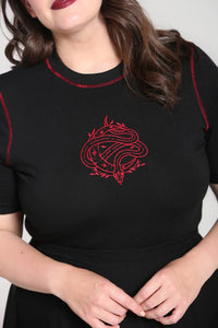 Hell Bunny Top Tallulah Schwarz