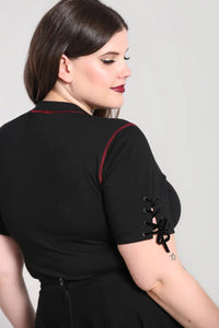 Hell Bunny Top Tallulah Schwarz
