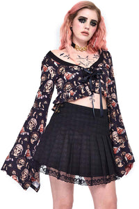 Jawbreaker Minirock Houndstooth Printed School Skirt