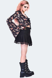 Jawbreaker Minirock Houndstooth Printed School Skirt