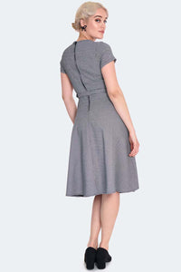 Voodoo Vixen Kleid Houndstooth Flare Dress