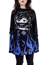 Heartless Langarm Shirt Killer Flame